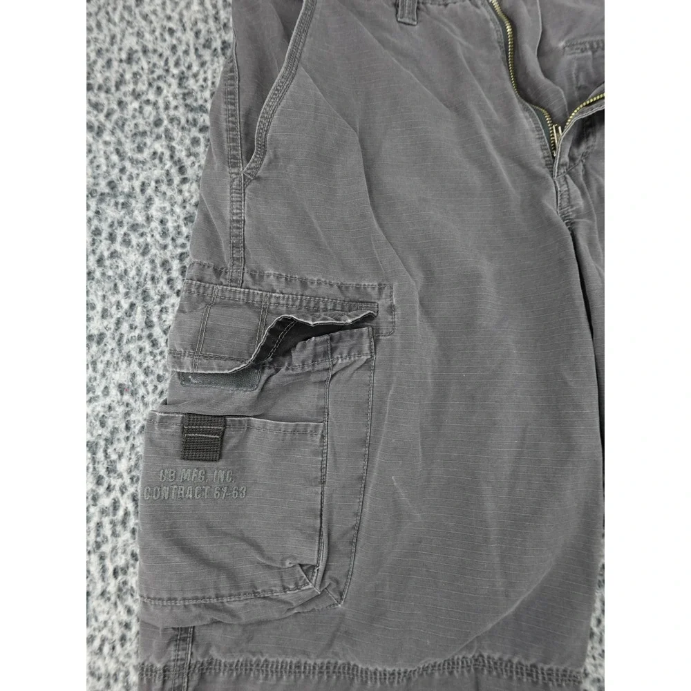 Unionbay‎ Cargo Shorts Mens 32 Gray Ripstop Multi-Pocket Utility Rugged
